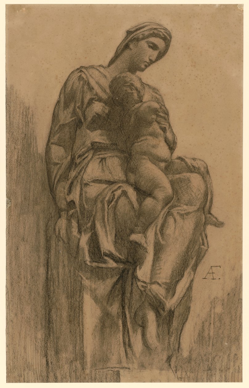 Madonna med barnet (etter Michelangelo) av Anselm Feuerbach
