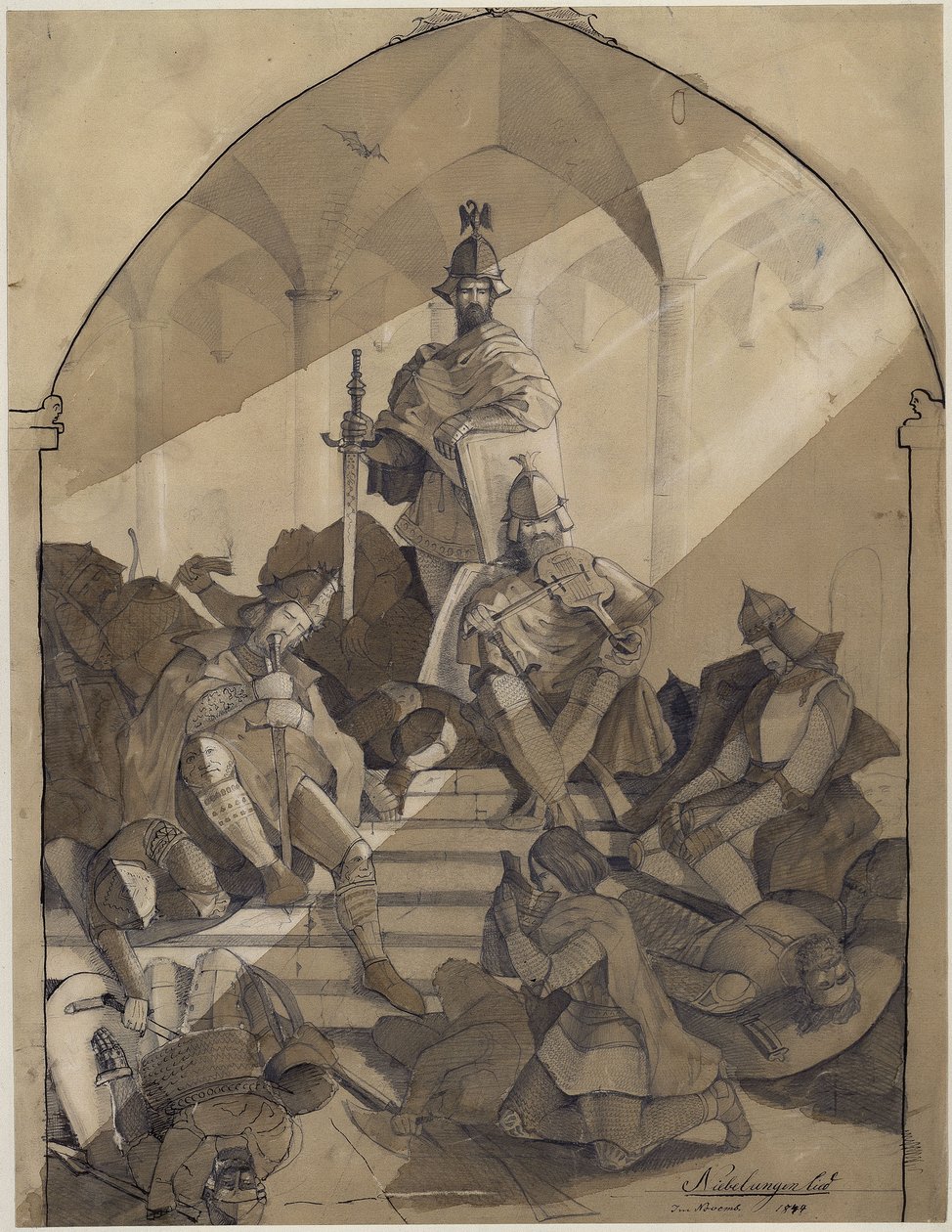 Motiv fra Nibelungenlied av Anselm Feuerbach
