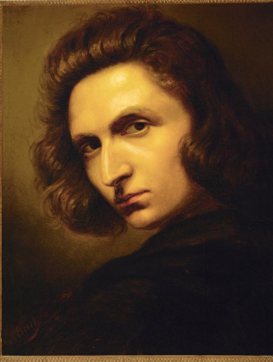 Selvportrett (olje på lerret) av Anselm Feuerbach