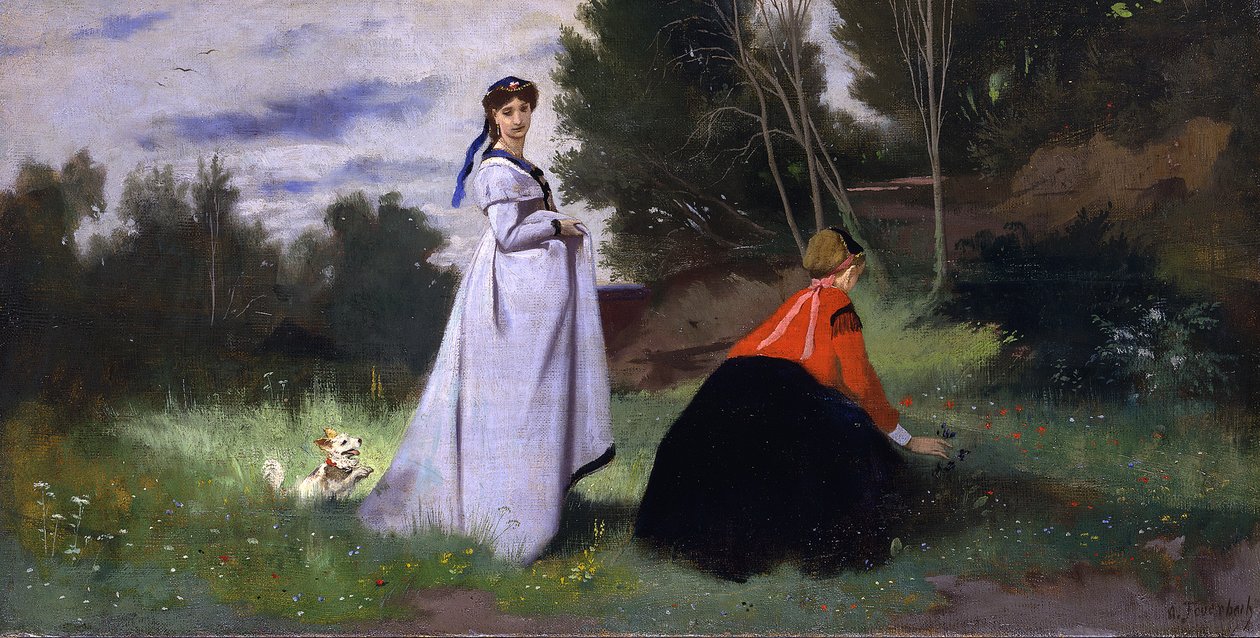 To kvinner i det grønne av Anselm Feuerbach
