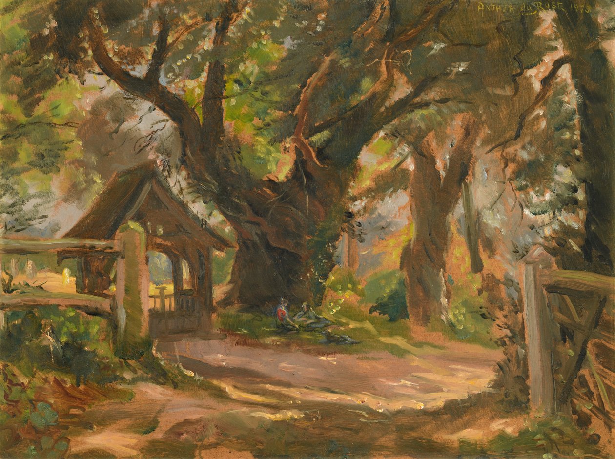 The Lych Gate, Wherstead Church (gravsted til Cor og Emma Visser) av Anthea Durose