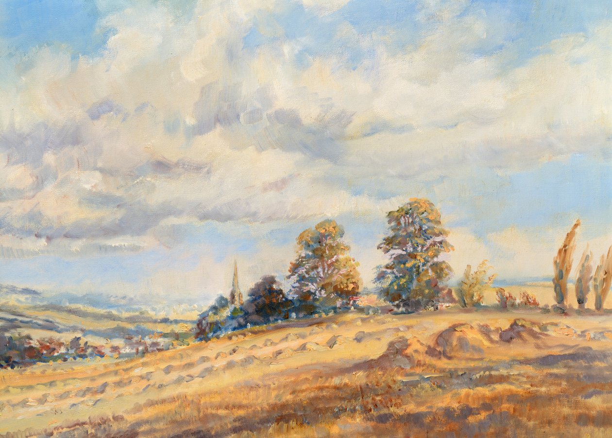 Ullenhall, Warwickshire (olje om bord) av Anthea Durose