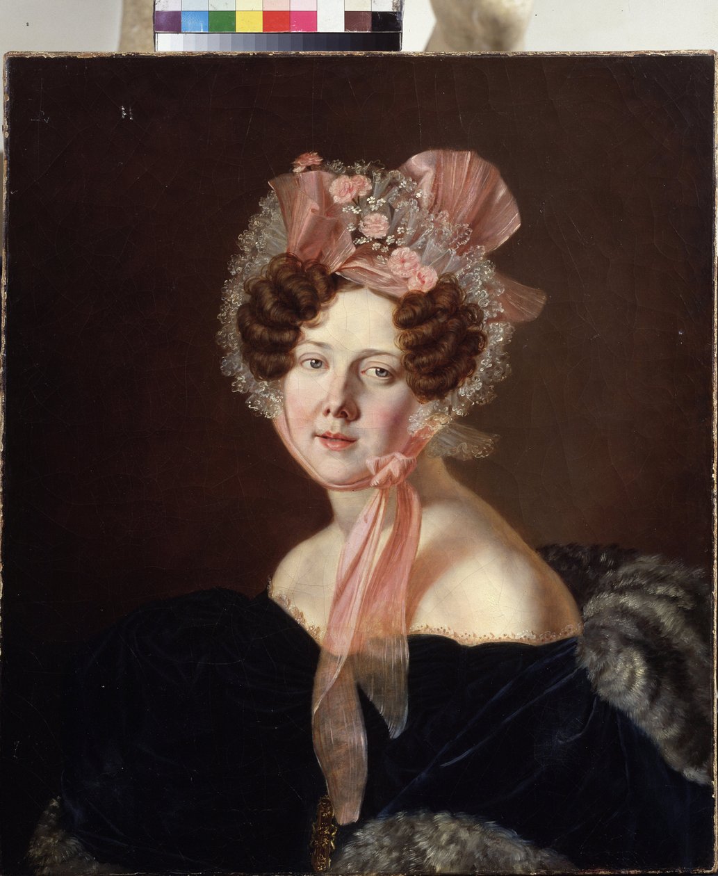 Portrait of a Lady (Portrett av en dame). Maleri av Anthelme Francois Lagrenee (1774-1832), olje på lerret av Anthelme Francois Lagrenee