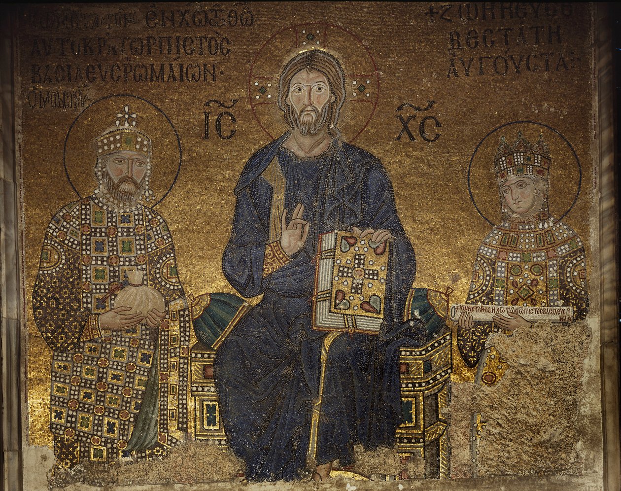 Zoe-mosaikken av Anthemius of and Miletus Isidore of Tralles