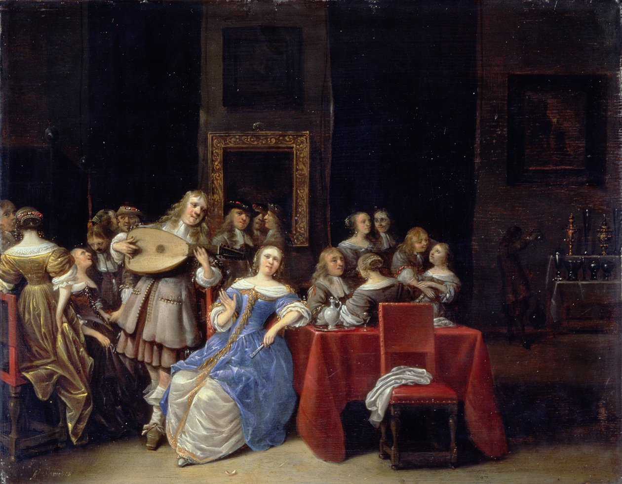 A Musical Party, 1660-tallet (panel) av Anthonie Palamedesz