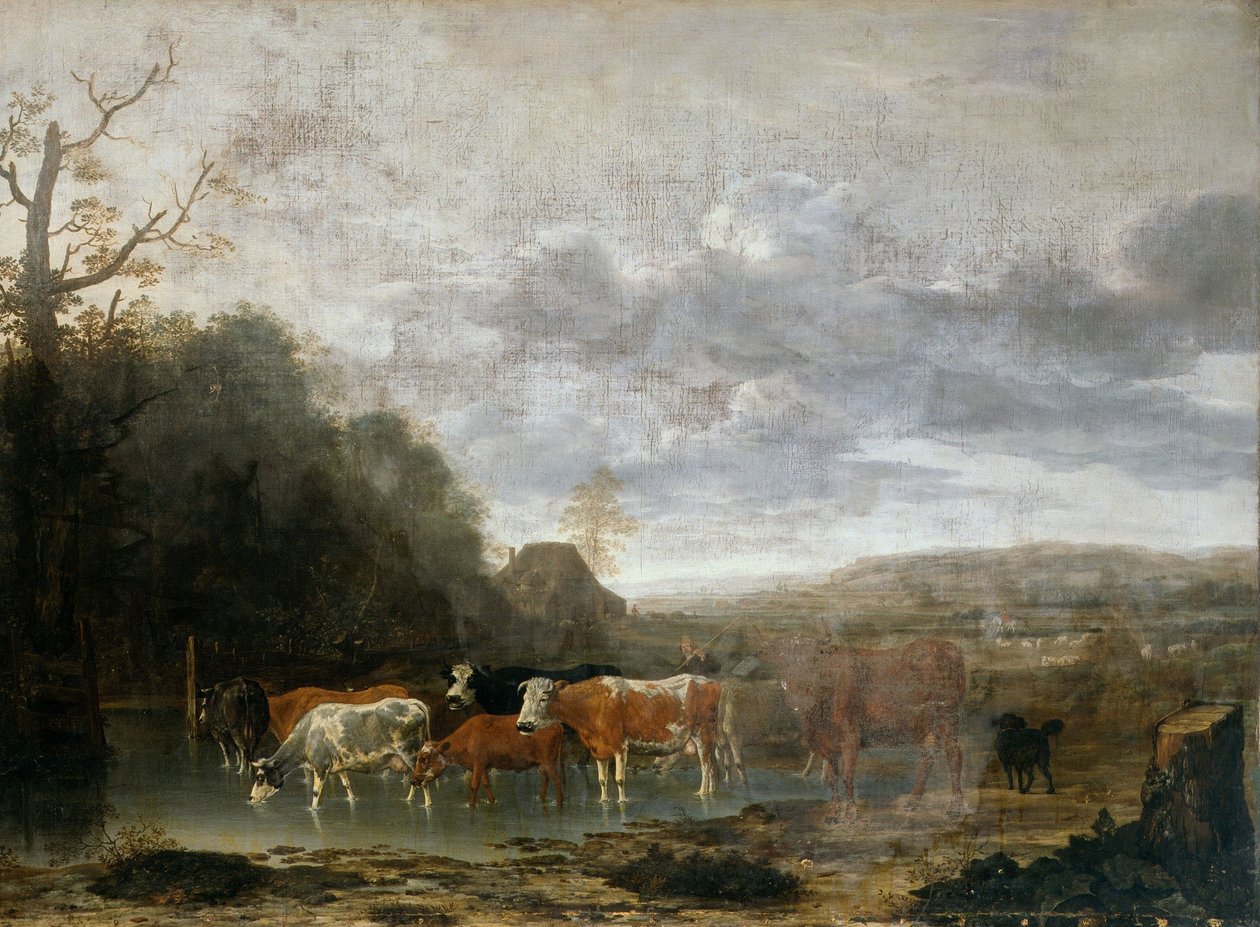 Landskap med storfe av Anthonie Van Borssum