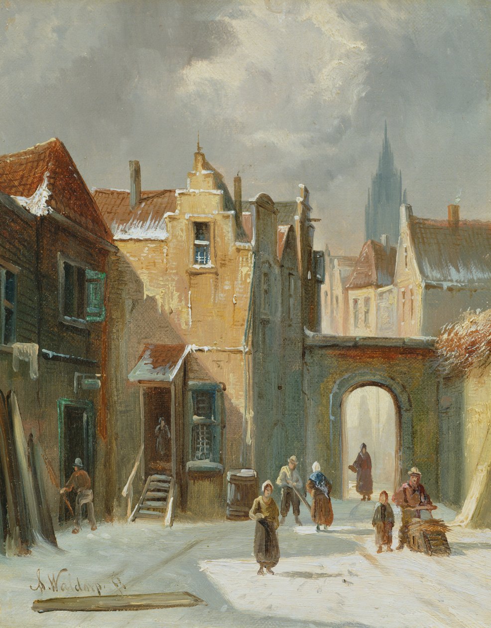 Vintergatescene av Anthonie Waldorp