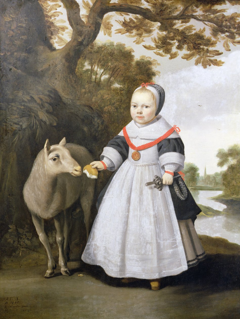 Barn og sauer av Anthonie  Palamedesz