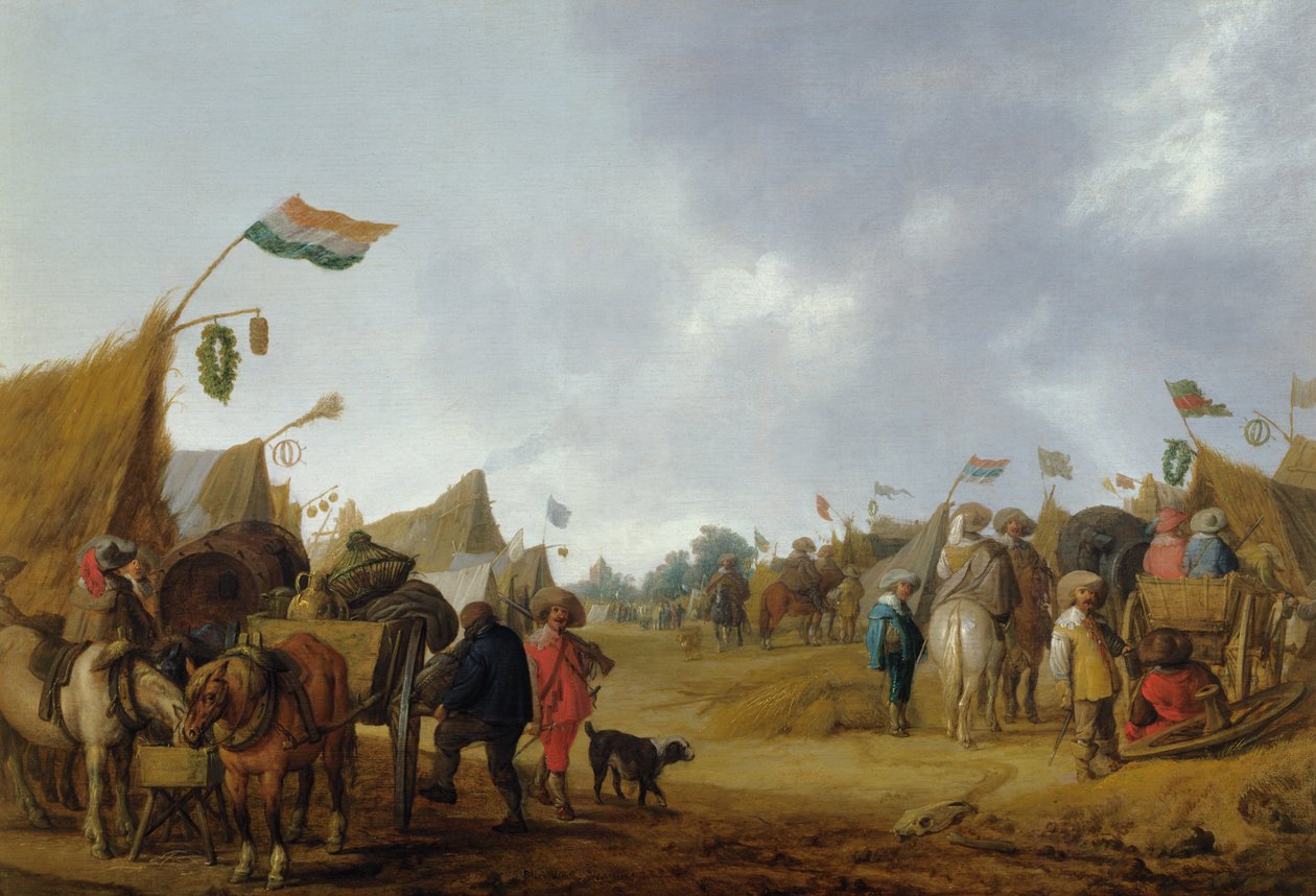Et militærleir, 1634 av Anthonie Palamedesz