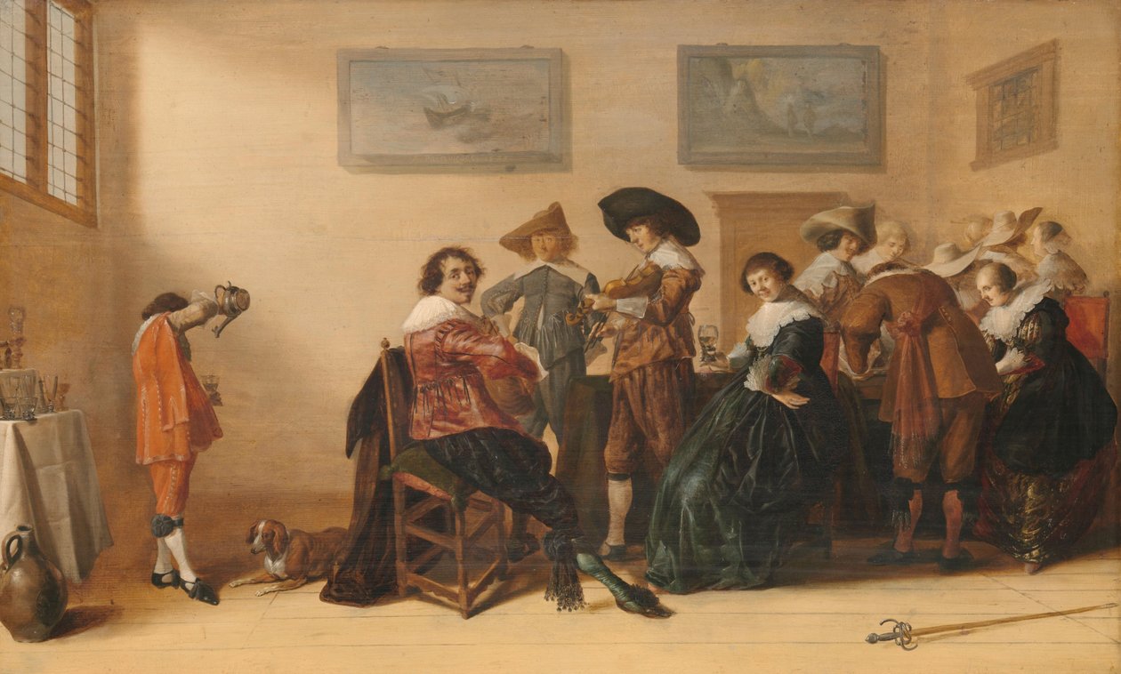 Glad selskap i et rom, 1633 av Anthonie Palamedesz