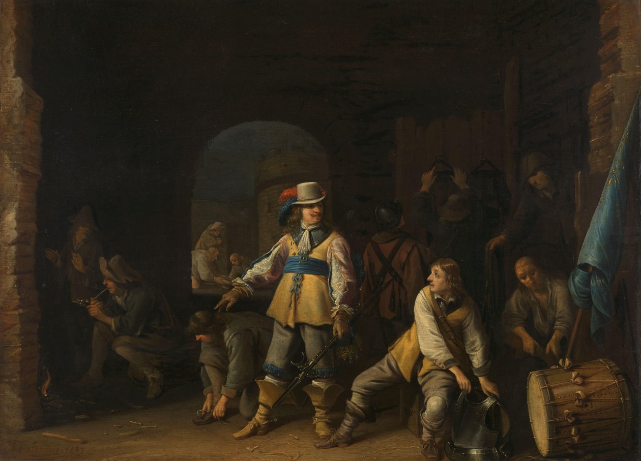 Soldater i et vaktrom av Anthonie Palamedesz