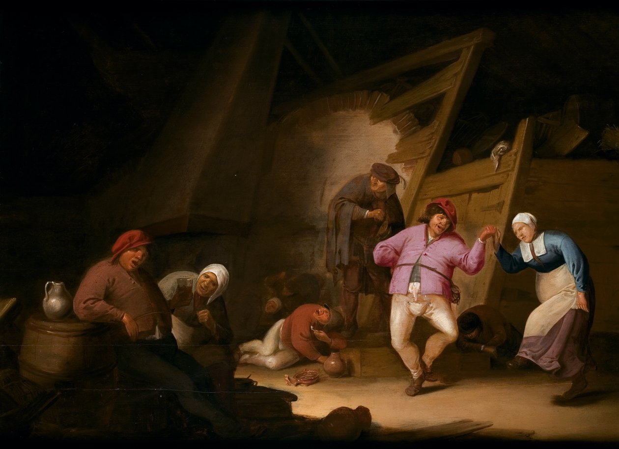 Bondedans (olje på panel) av Anthonie Victorijns