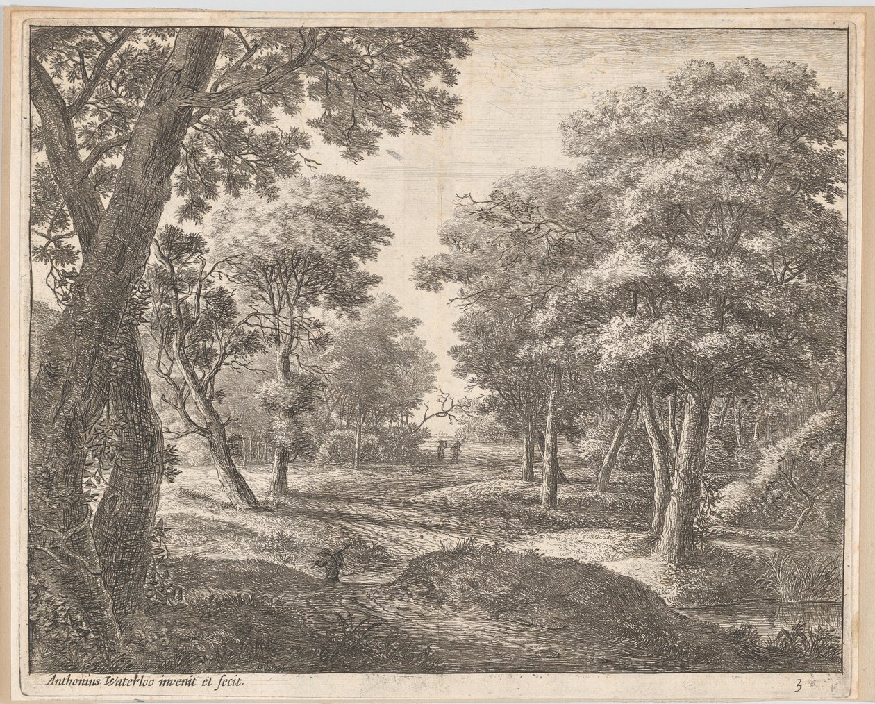 En vei gjennom skogen, 1600-tallet. av Anthonie Waterloo