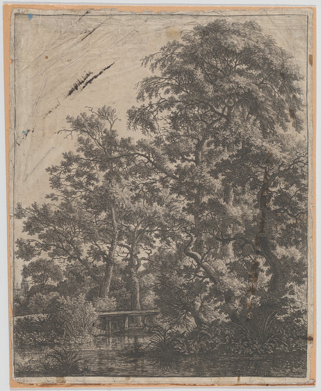 En liten bro over en bekk, 1600-tallet. av Anthonie Waterloo