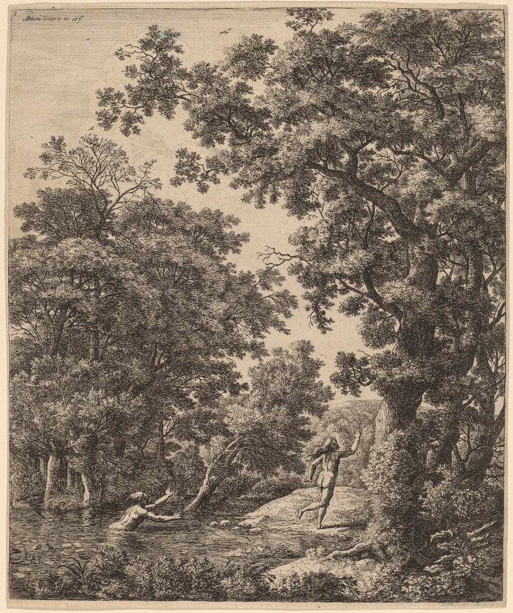 Landskap med Alpheus og Arethusa av Anthonie Waterloo