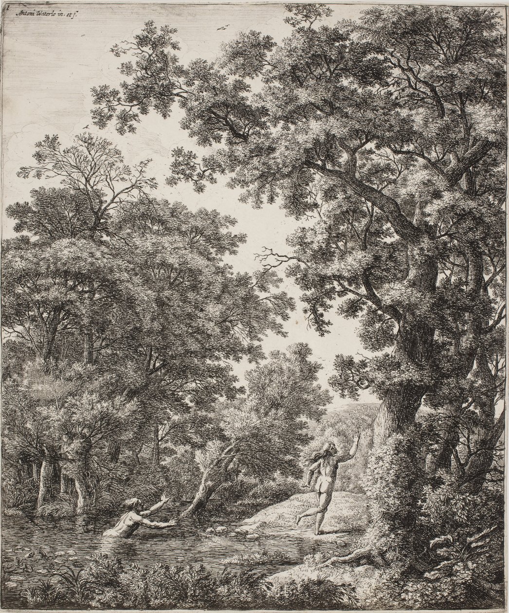 Landskap med Alpheus og Arethusa av Anthonie Waterloo