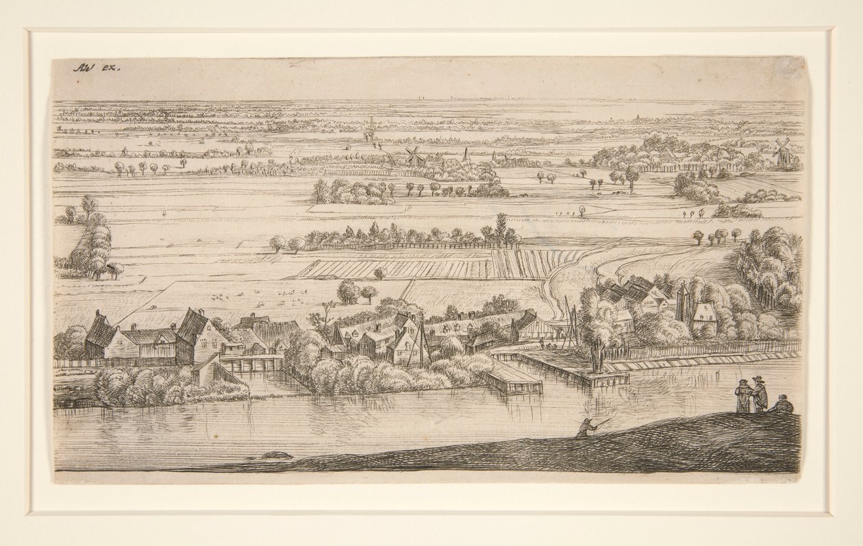 Landsbyen ved kanalen av Anthonie Waterloo
