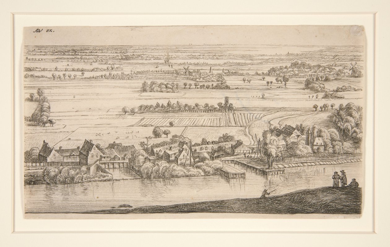 Landsbyen ved kanalen av Anthonie Waterloo