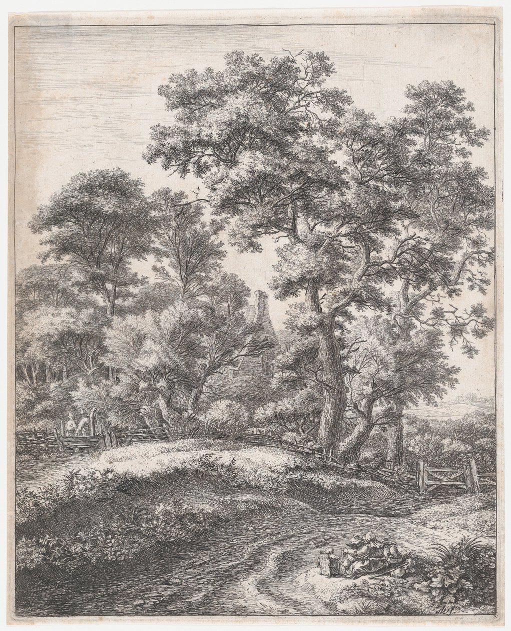 Mor og barn i ro, 1600-tallet. av Anthonie Waterloo