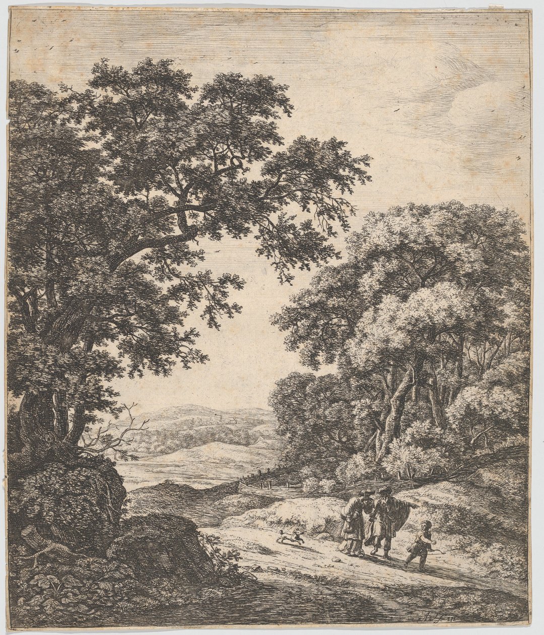 Forvisningen av Hagar, 1600-tallet. av Anthonie Waterloo