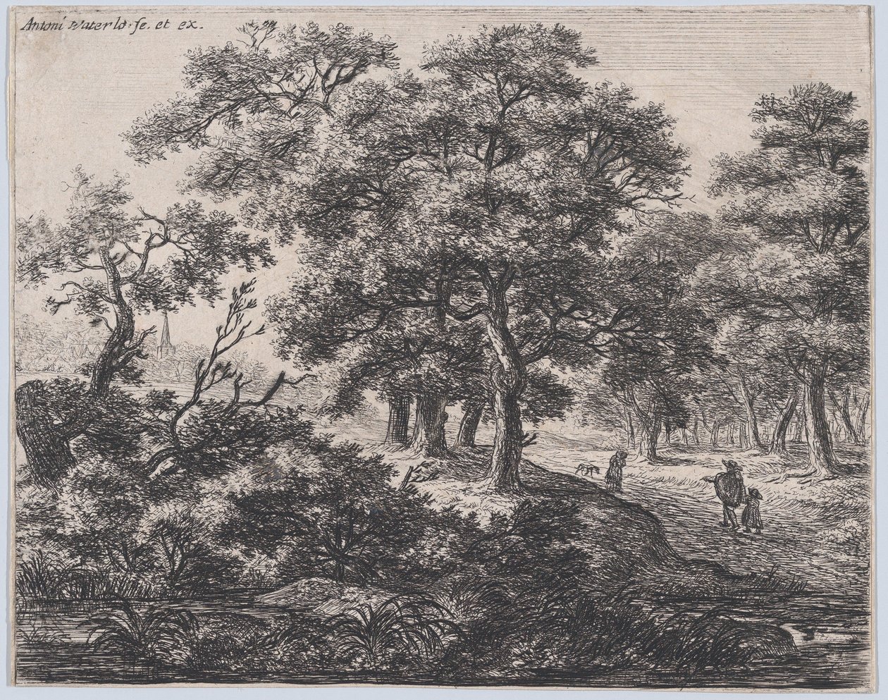 De fire trærne, 1600-tallet. av Anthonie Waterloo
