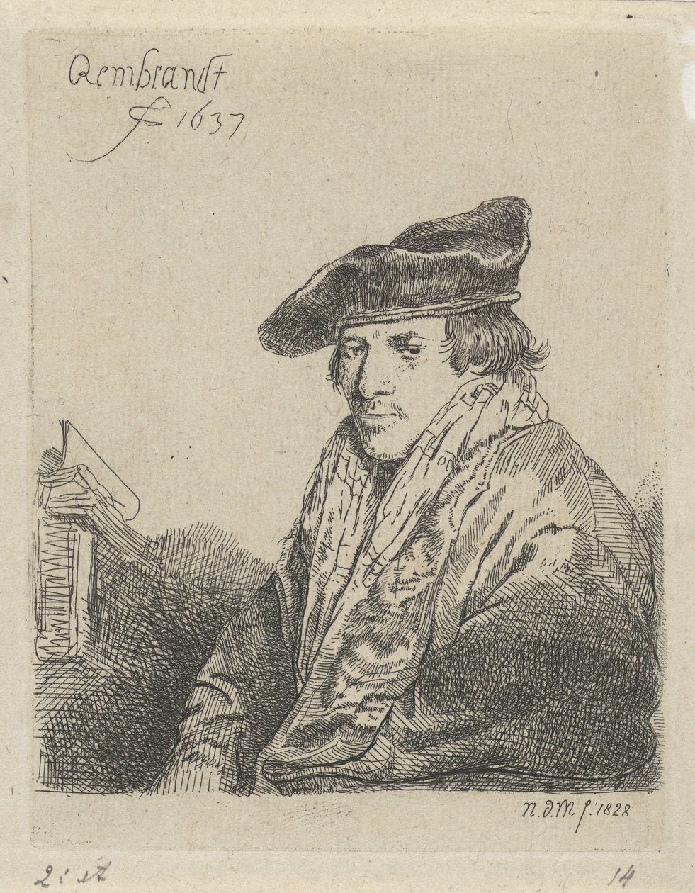 Ung mann med hatt av Anthonie Willem Hendrik Nolthenius de Man