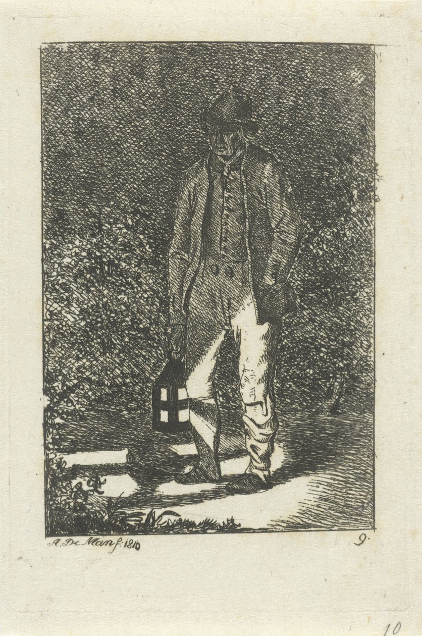 Mann med lykt av Anthonie Willem Hendrik Nolthenius de Man