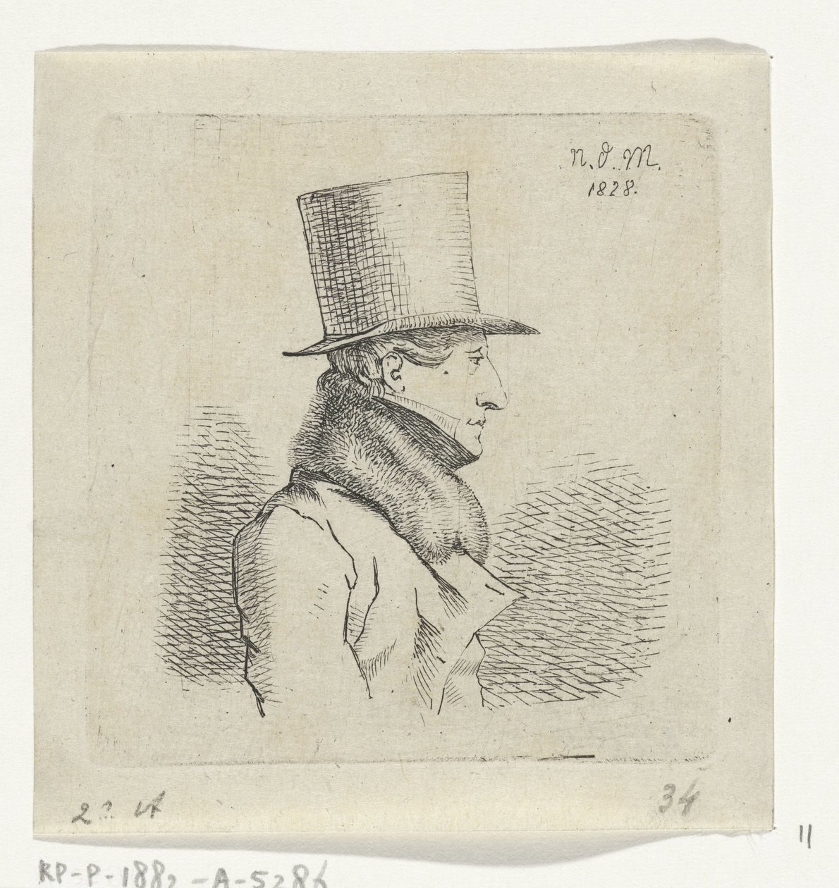 Mann med topphatt av Anthonie Willem Hendrik Nolthenius de Man