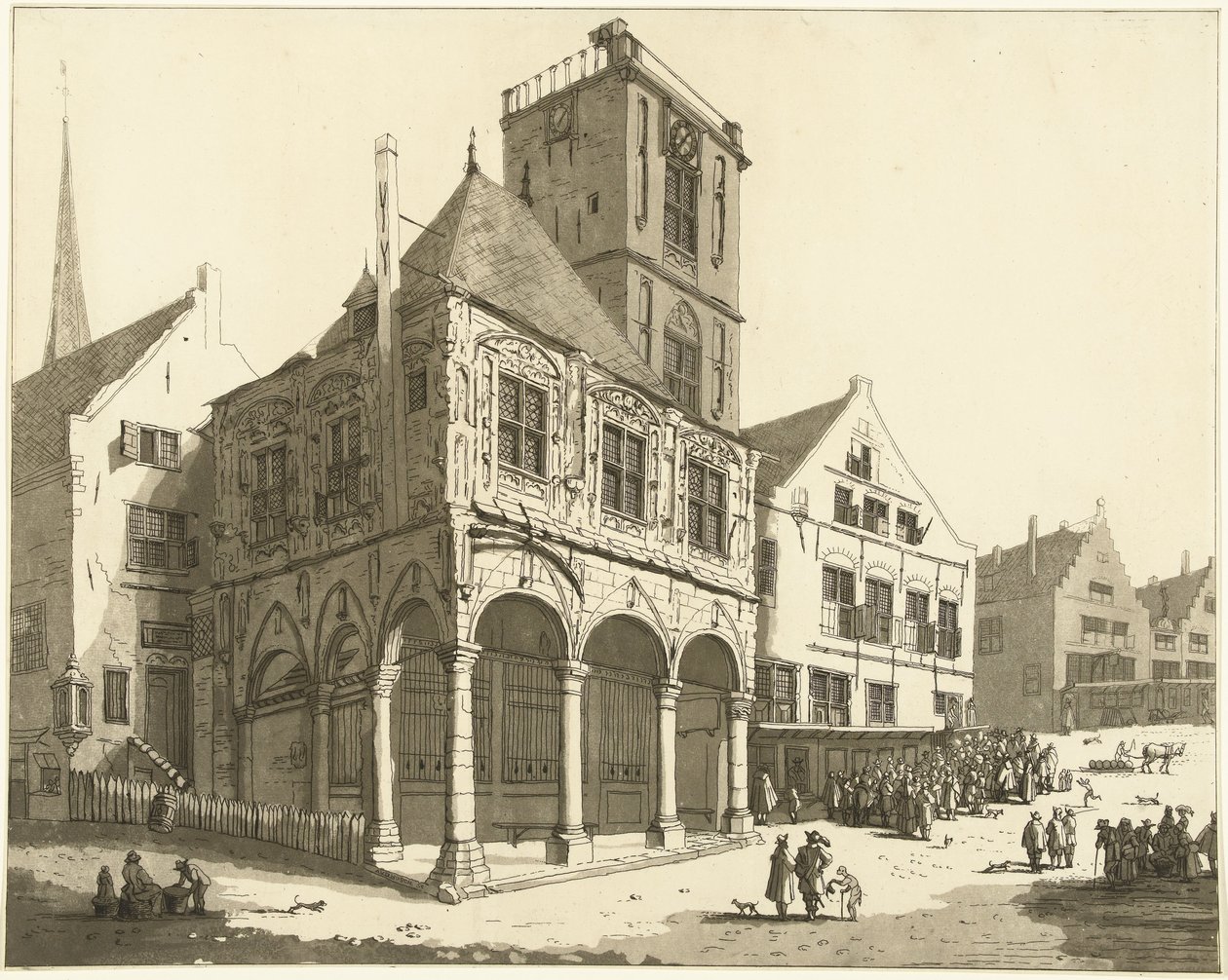 Det gamle rådhuset i Amsterdam av Anthonie van den Bos