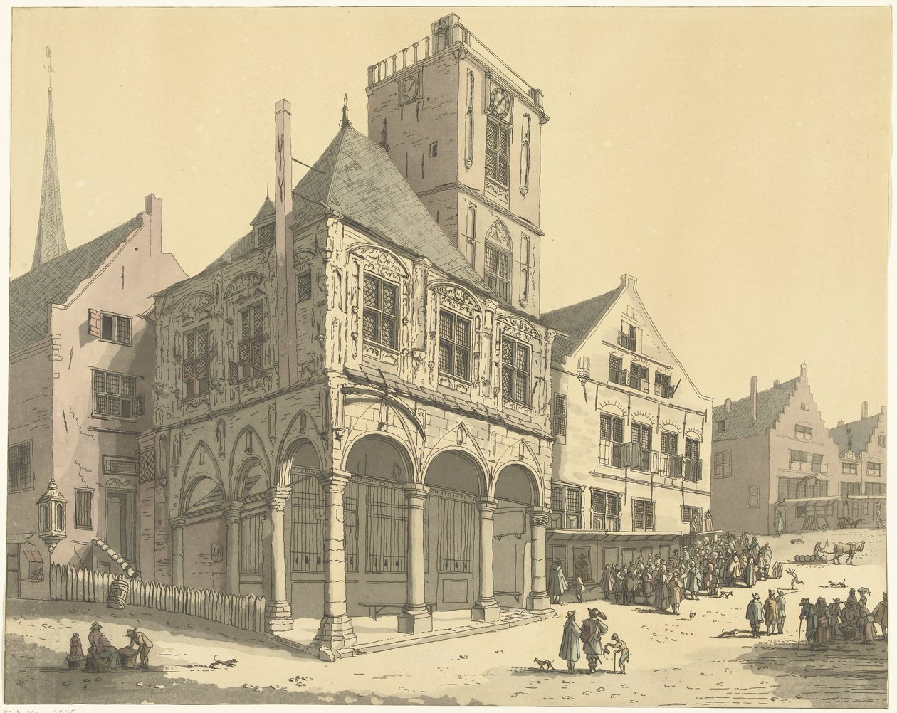 Det gamle rådhuset i Amsterdam av Anthonie van den Bos