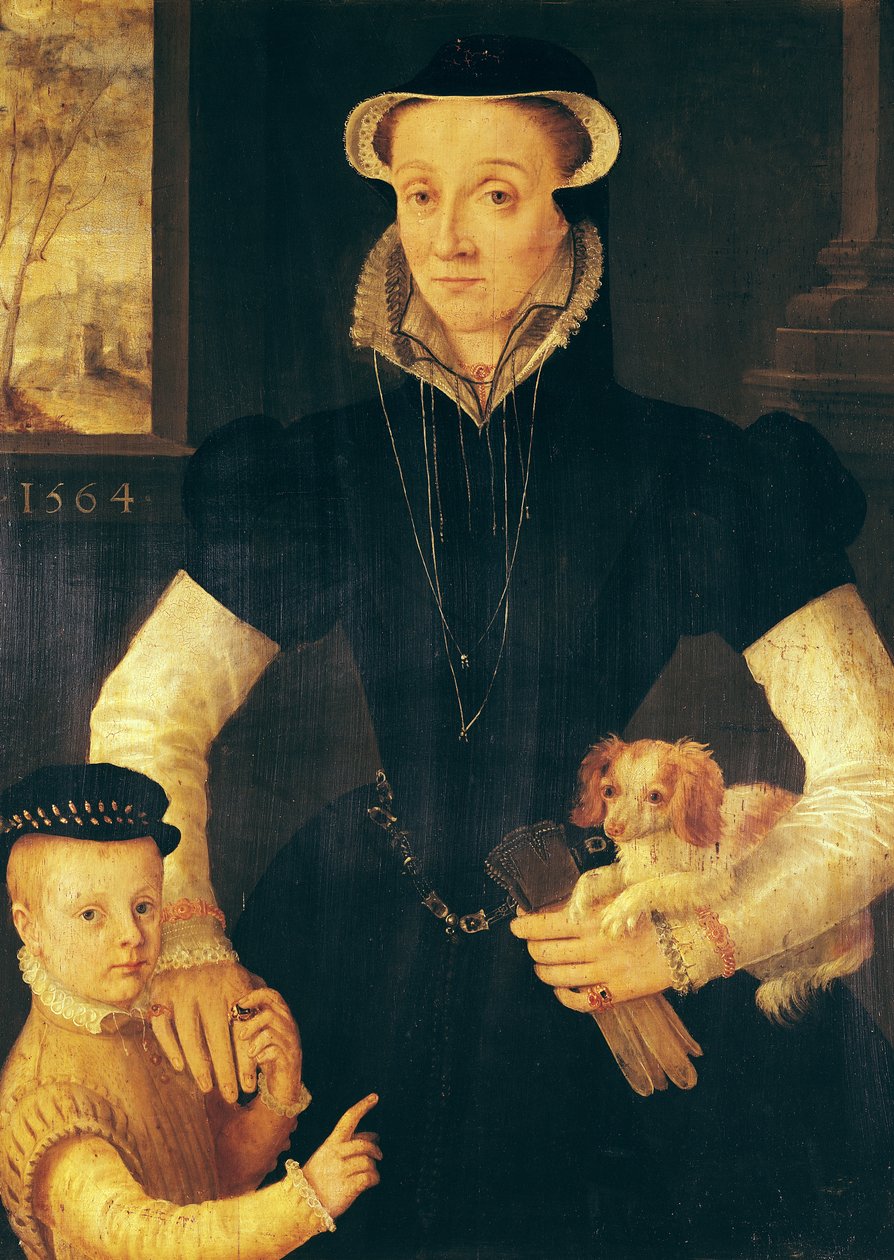 En enke og hennes sønn, 1564 av Anthonis van Dashorst Mor