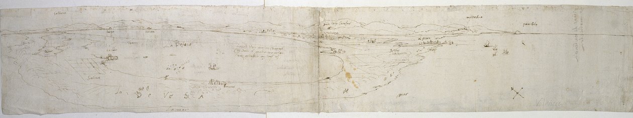 Valencia (penn og blekk på papir) av Anthonis van den Wyngaerde