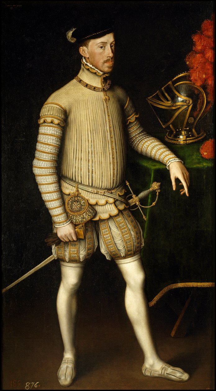 Maximilian II av Habsburg - Portrett av den hellige romerske keiser Maximilian II av Østerrike (1527-1576) av Antonis (Anthonis) Mor (ca. 1517-1577) av Anthonis Mor van Dashorst