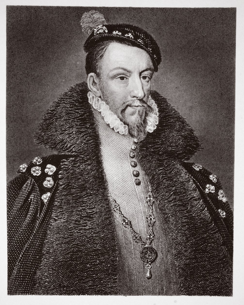 Thomas Radclyffe, jarl av Sussex, gravert av H. Robinson av Anthonis van Dashorst Mor