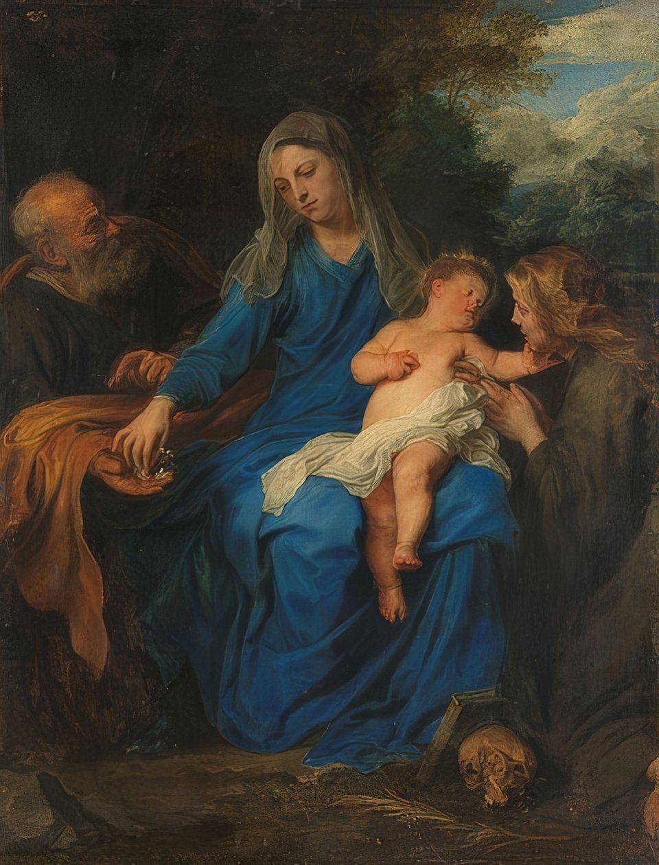 Den hellige familie med Maria Magdalena. Rundt 1620 - rundt 1700 av Anthony van Dyck