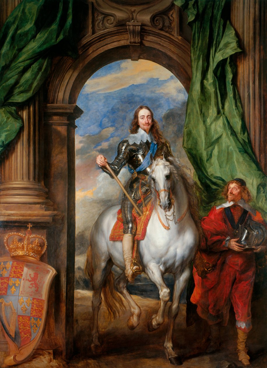 Rytterportrett av Charles I, konge av England 1600-1649 med M. de St Antoine, 1633 av Anthony van Dyck