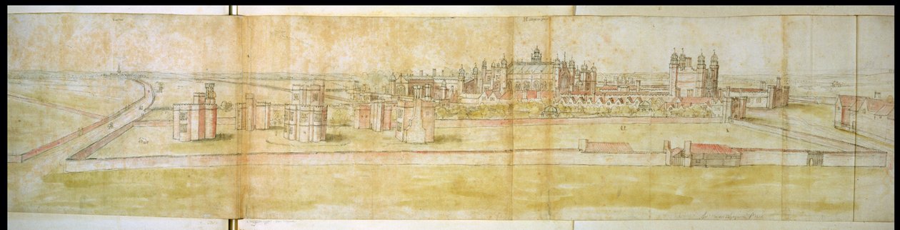 Hampton Court av Anthonis van den Wyngaerde