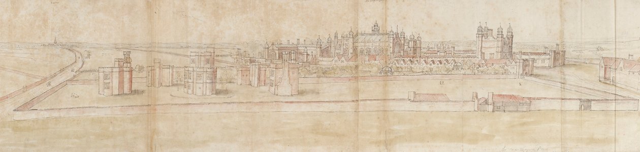 Hampton Court Palace fra nord, c1550-1560 av Anthonis van den Wyngaerde