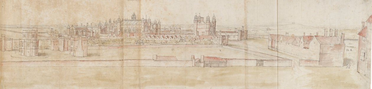 Hampton Court Palace fra nord, c1550-1560 av Anthonis van den Wyngaerde