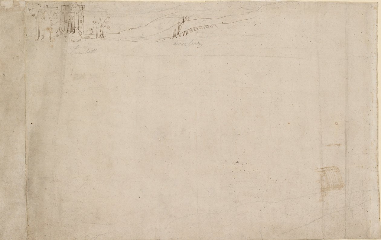 Panorama av London sett fra Southwark: Lambeth, 1554 av Anthonis van den Wyngaerde