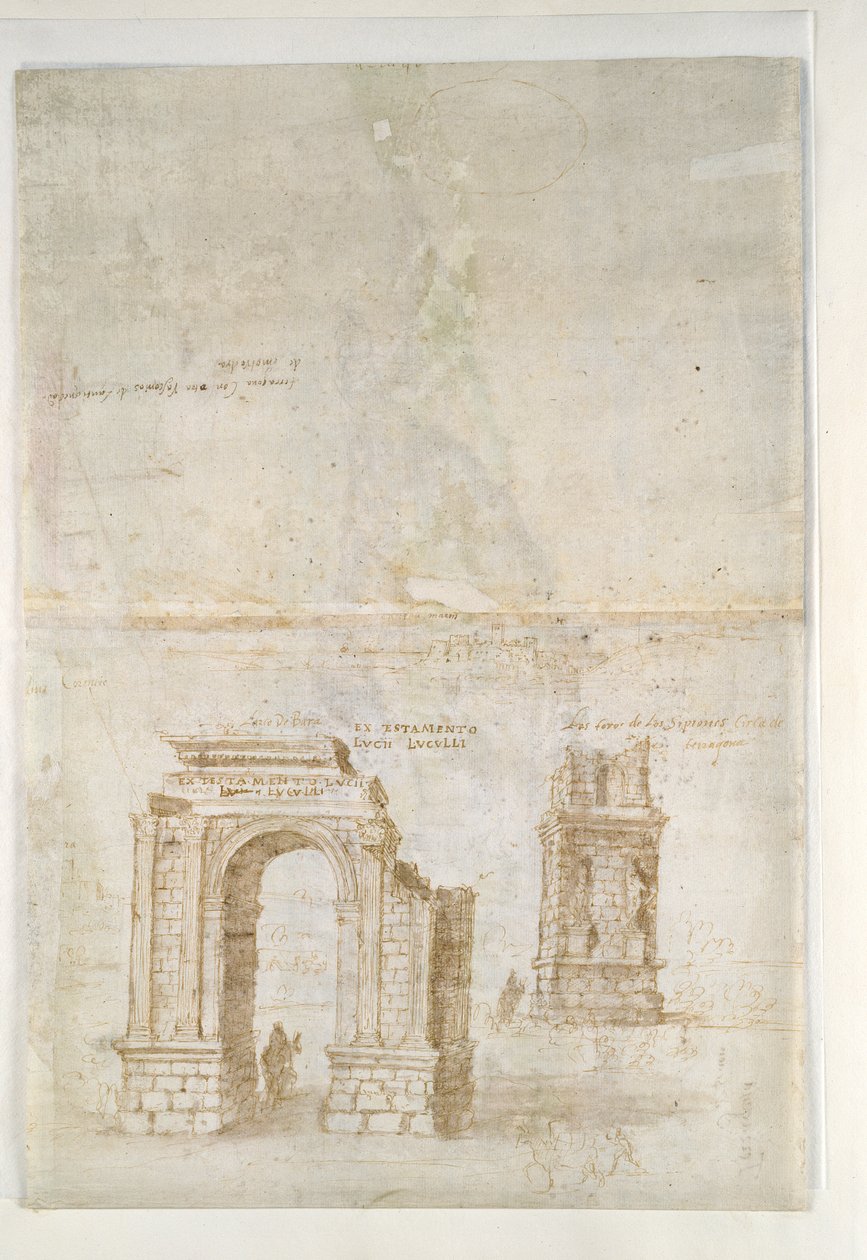 Panoramautsikt over Tarragona fra South Seawards, ca 1560-tallet. av Anthonis van den Wyngaerde