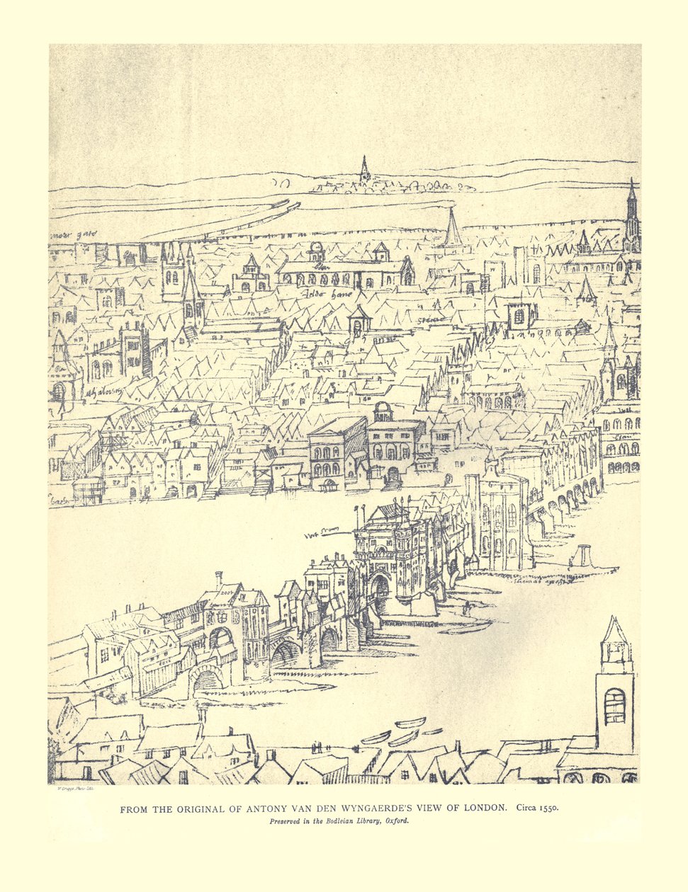 Van Den Wyngaerdes View of London, c1550, 1886 av Anthonis van den Wyngaerde
