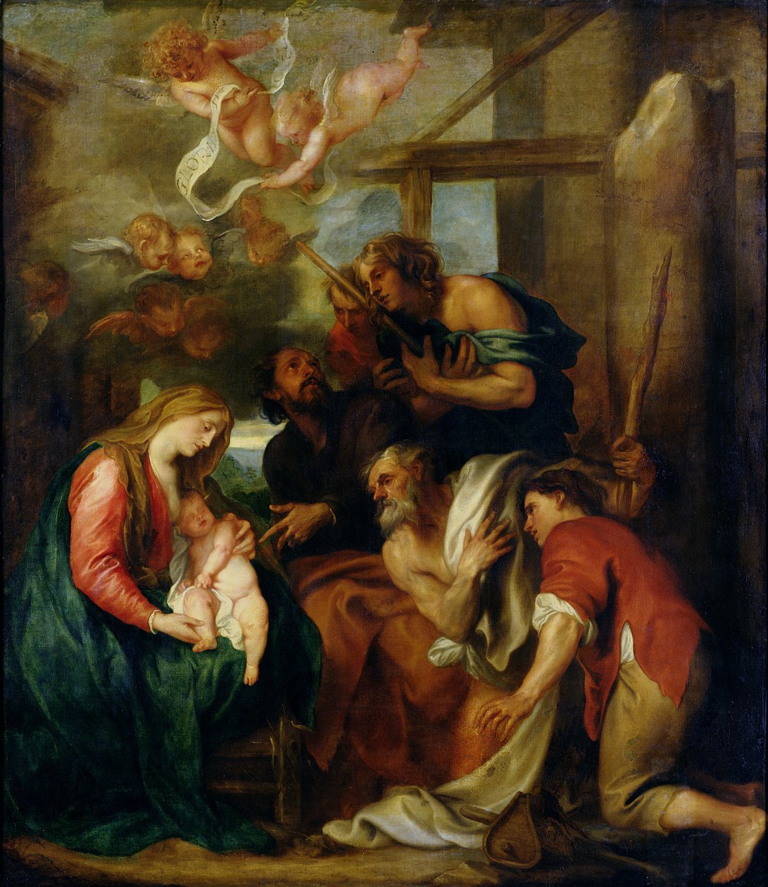Tilbedelse av hyrdene av Anthony van Dyck