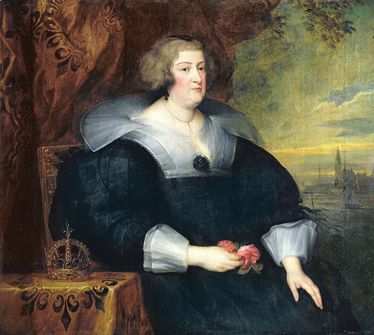 Marie de Medici (1573-1642) 1631 av Anthony van Dyck