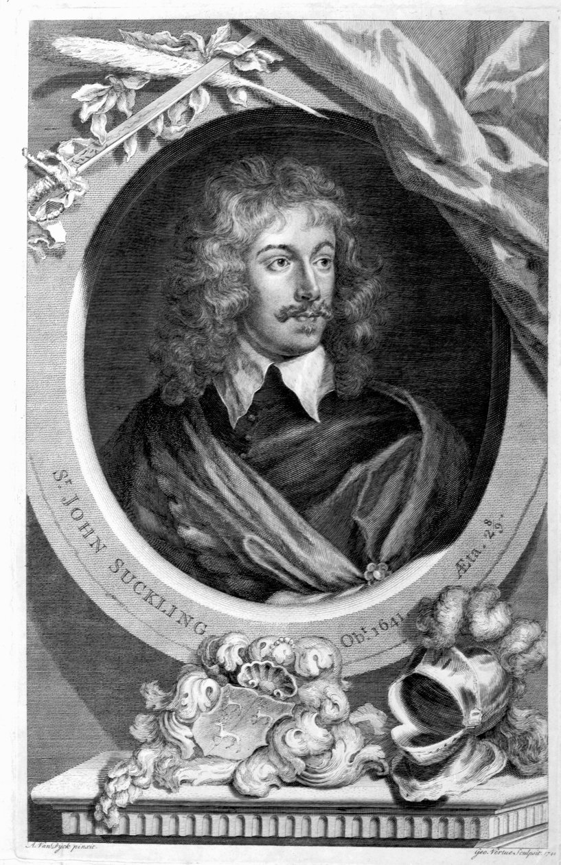 Sir John Suckling, gravert av George Vertue, 1744 av Anthony van Dyck