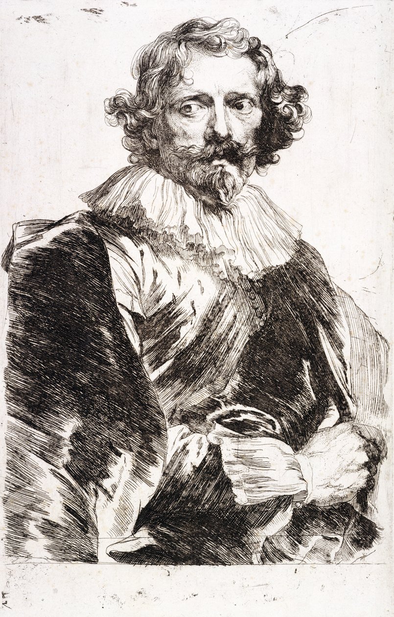 T.854 Portrett av Lucas Vorsterman, ca. 1631 av Anthony van Dyck