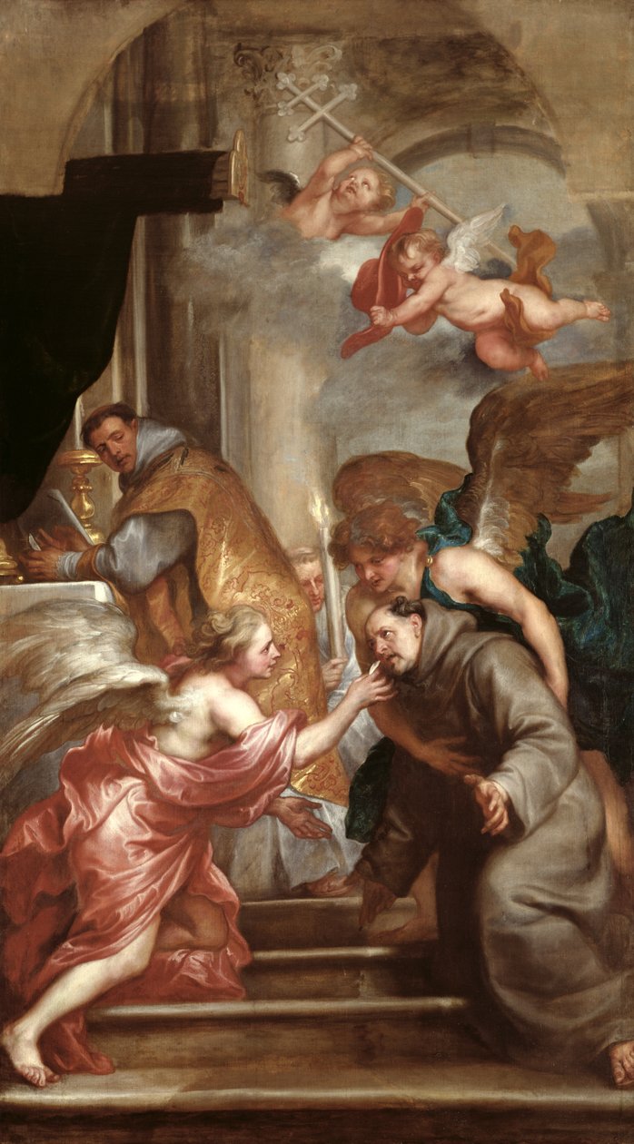 Nattverden til St. Bonaventure (1221-74) av Anthony van Dyck