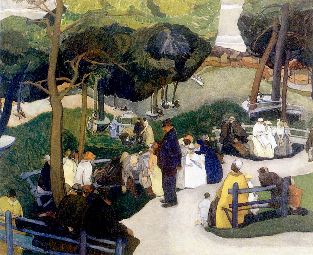 In the Park, 1922 olje på lerret av Anthony Angarola