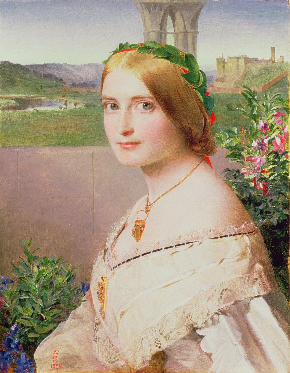 Portrett av Adelaide Mary, fru Philip Bedingfeld, 1859 av Anthony Frederick Augustus Sandys