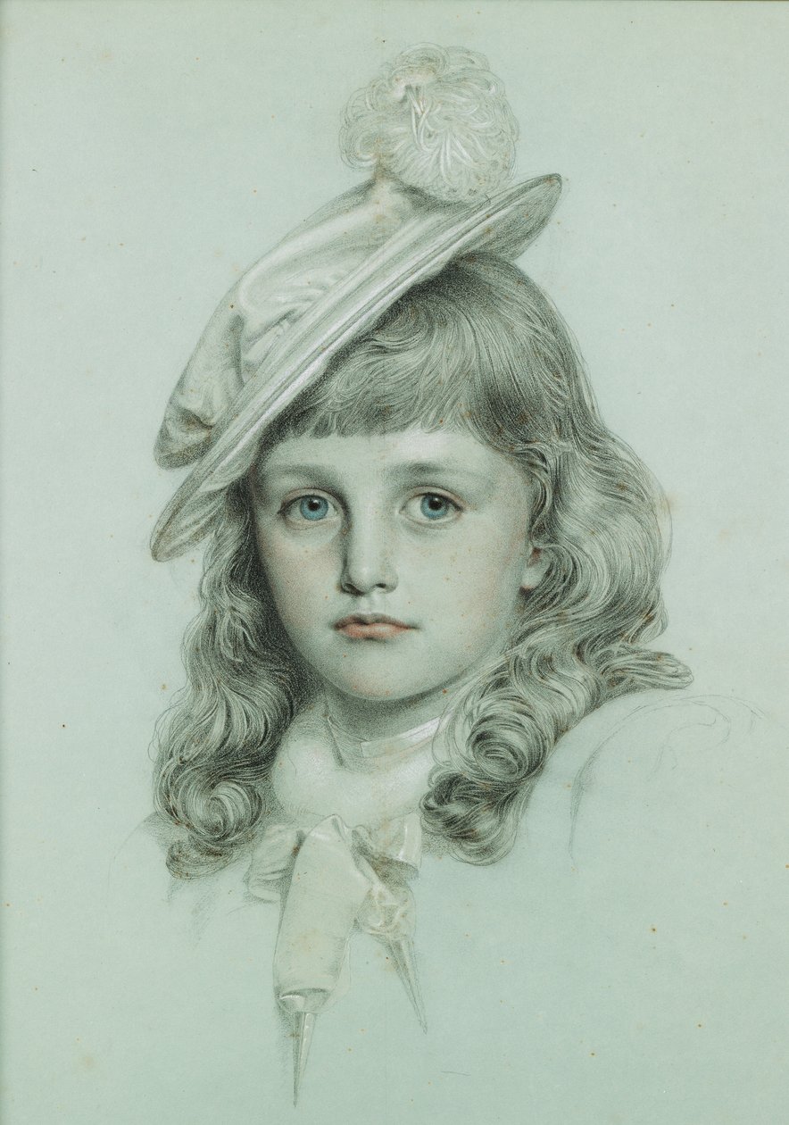 Studie for St. George (blyant og grå vask forhøyet med hvit) av Anthony Frederick Augustus Sandys